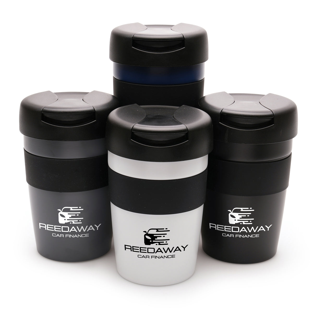 Branded 300ml Coloured Stainless Steel Tumbler with Grip Band