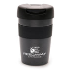 Branded 300ml Coloured Stainless Steel Tumbler with Grip Band in Dark Grey