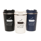Branded 350ml Recycled Stainless Steel Tumbler with Flip Sipper