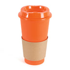 Branded 500ml Take Out Coffee Mug with Card Sleeve