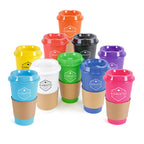 Branded 500ml Take Out Coffee Mug with Card Sleeve