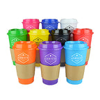 Branded 500ml Take Out Coffee Mug with Card Sleeve