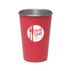 Branded 500ml Single Walled Recycled Stainless Steel Tumbler in Red
