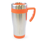Branded 400ml Stainless Steel Travel Mug with Sliding Sipper
