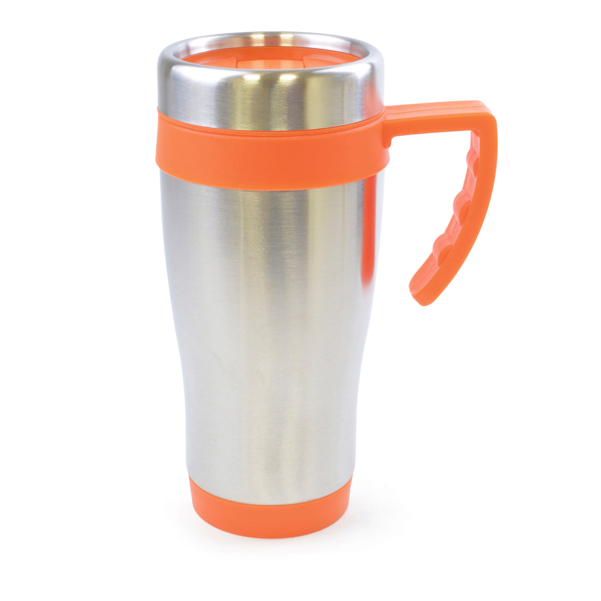 Branded 400ml Stainless Steel Travel Mug with Sliding Sipper