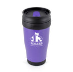 Branded 400ml Double Walled Tumbler with Sliding Sipper in Purple