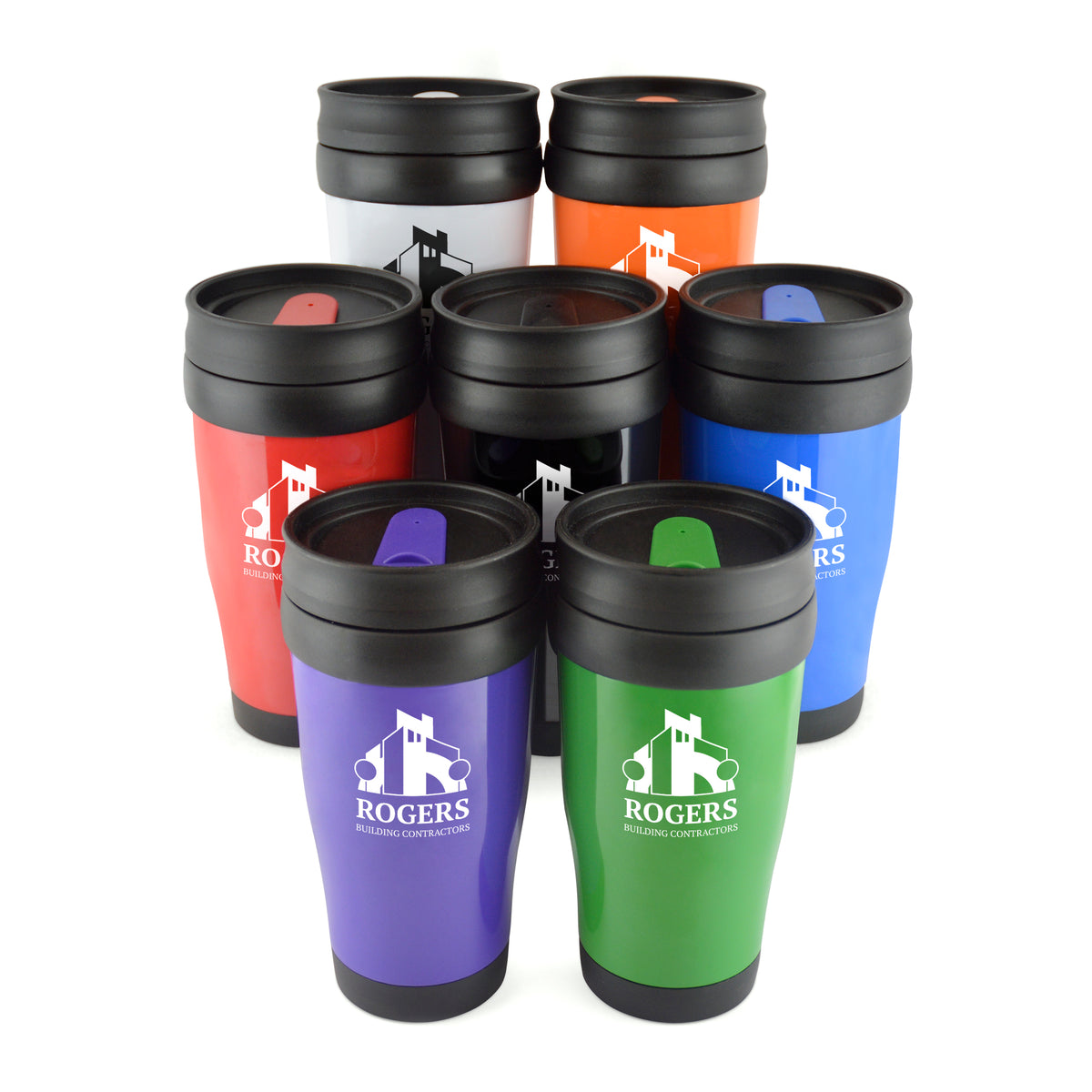 Branded 400ml Double Walled Tumbler with Sliding Sipper
