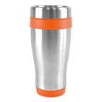 Branded 400ml Stainless Steel Tumbler with Screw Top Lid