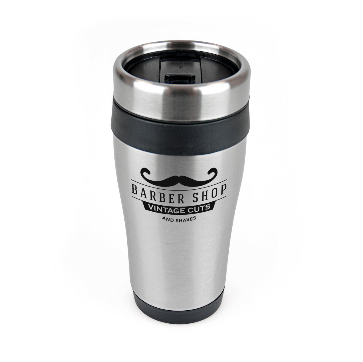 Branded 400ml Stainless Steel Tumbler with Screw Top Lid