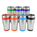 Branded 400ml Stainless Steel Tumbler with Screw Top Lid
