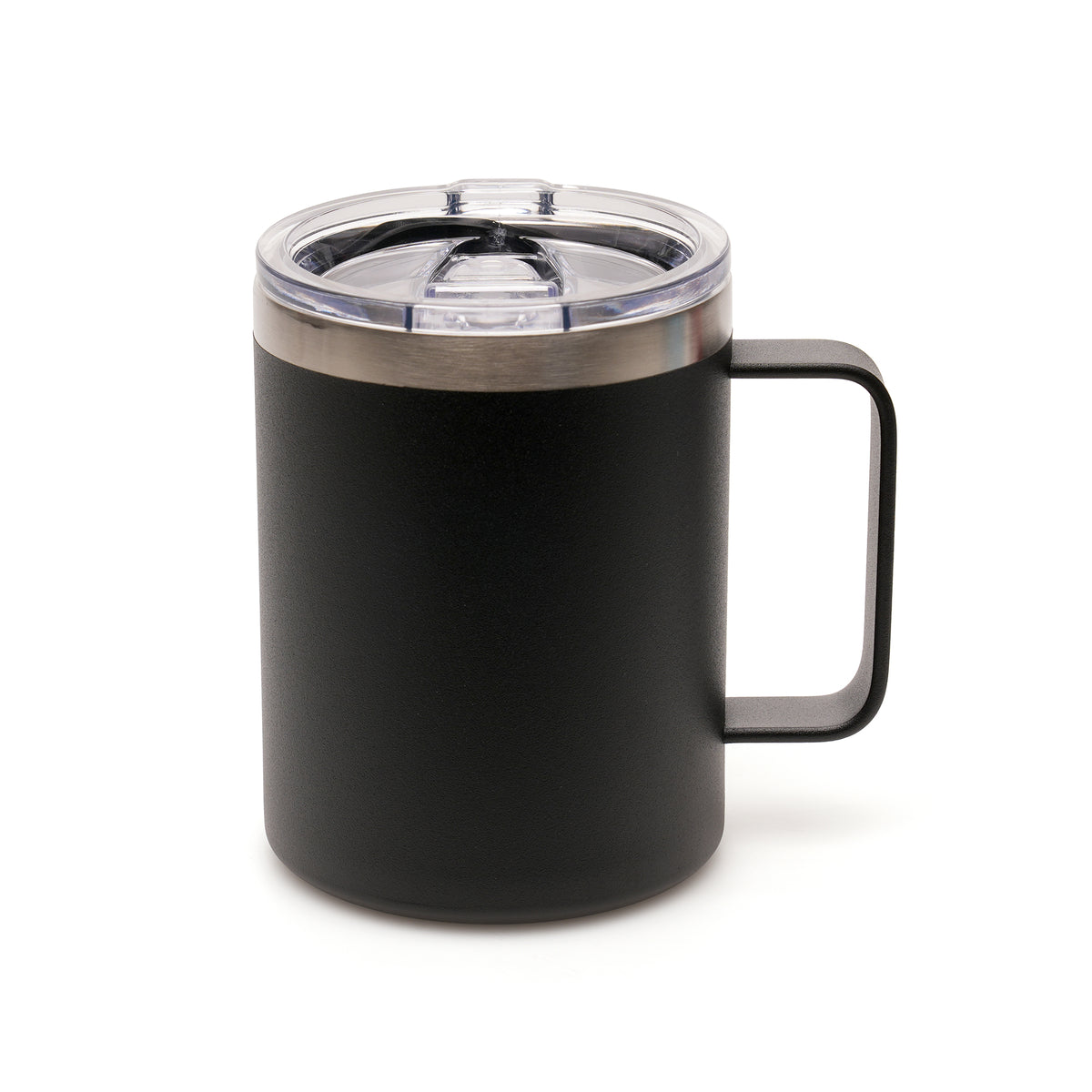 Branded 350ml Stainless Steel Travel Mug with Integrated Handle