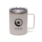 Branded 350ml Stainless Steel Travel Mug with Integrated Handle in White