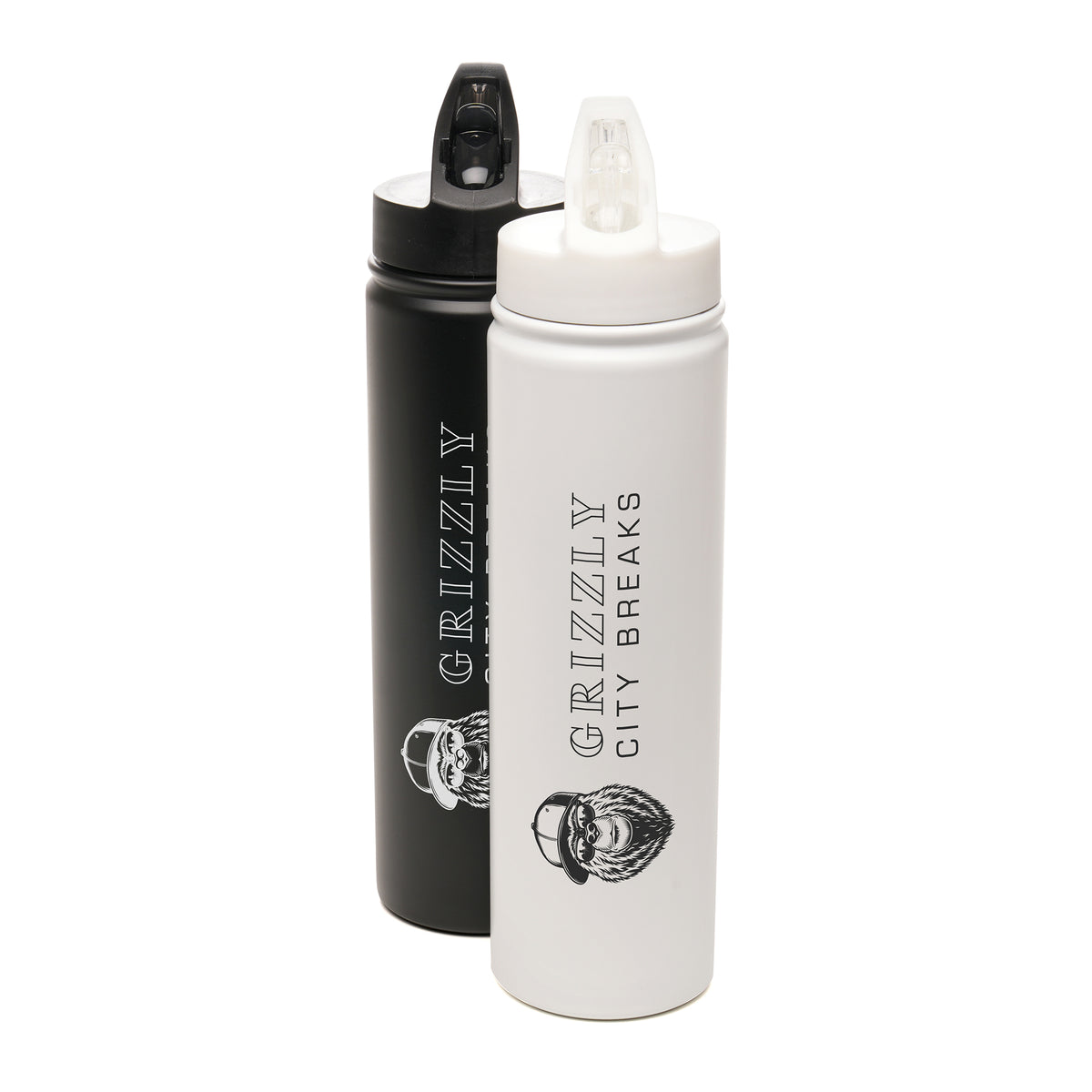 Branded 580ml Stainless Steel Bottle with Fold-Down Sipper