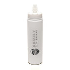 Branded 580ml Stainless Steel Bottle with Fold-Down Sipper in White
