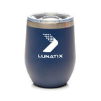 Branded 360ml Insulated Stainless Steel Travel Tumbler in Navy Blue