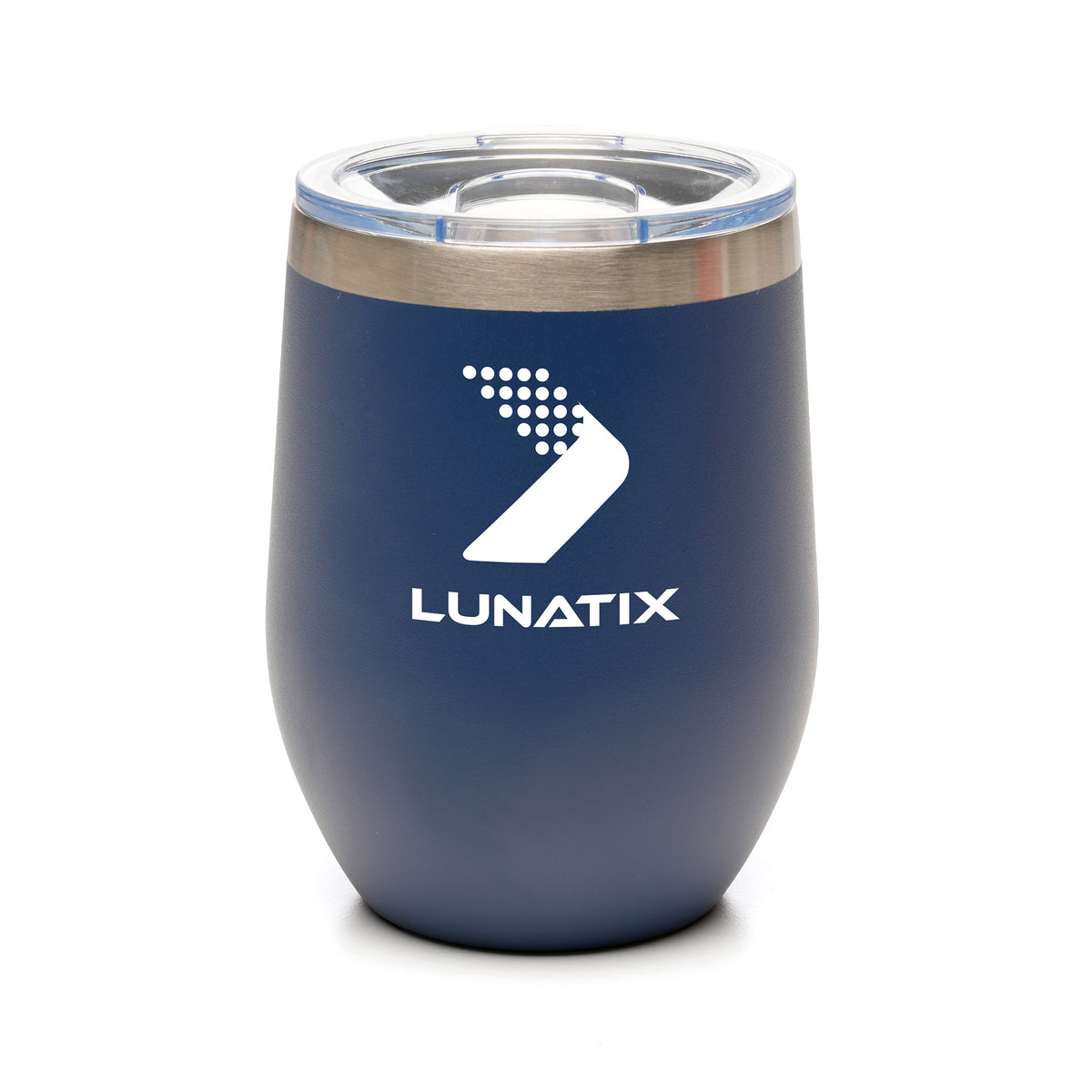 Branded 360ml Insulated Stainless Steel Travel Tumbler in Navy Blue