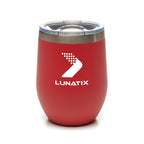 Branded 360ml Insulated Stainless Steel Travel Tumbler in Red