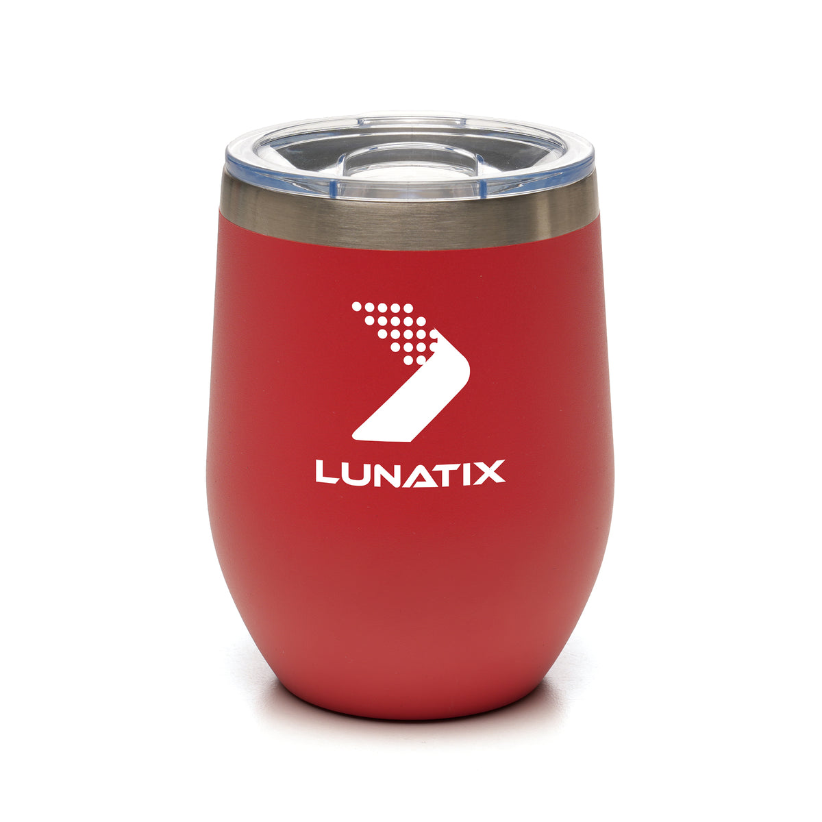 Branded 360ml Insulated Stainless Steel Travel Tumbler in Red