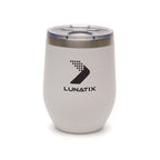Branded 360ml Insulated Stainless Steel Travel Tumbler in White