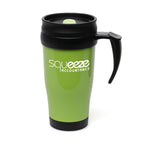 Branded 400ml Double Walled Coloured Travel Mug in Light Green
