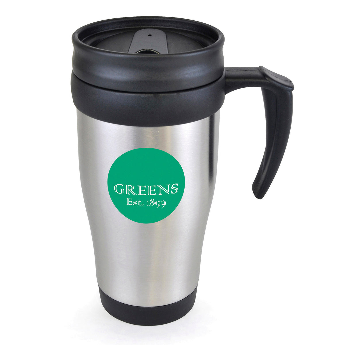 Branded 400ml Stainless Steel Travel Mug with Slide Cover