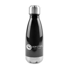 Branded 500ml Stainless Steel Bottle with Coloured Body in Black