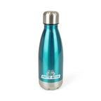 Branded 500ml Stainless Steel Bottle with Coloured Body in Cyan