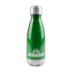 Branded 500ml Stainless Steel Bottle with Coloured Body in Green