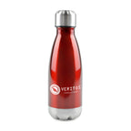 Branded 500ml Stainless Steel Bottle with Coloured Body in Red