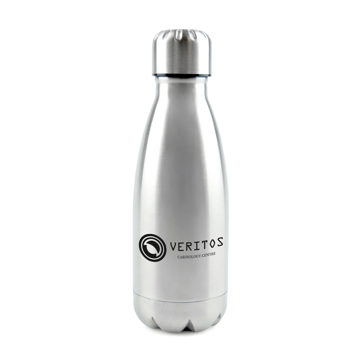 Branded 500ml Stainless Steel Bottle with Coloured Body in Silver