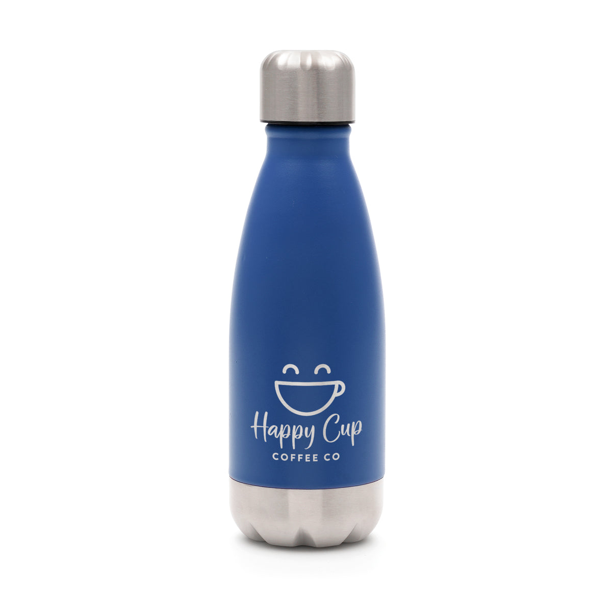 Branded 500ml Powder-Coated Stainless Steel Bottle in Royal Blue
