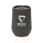 Branded 350ml Double Walled Tumbler with Slide Sipper in Dark Grey