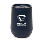 Branded 350ml Double Walled Tumbler with Slide Sipper in Navy Blue