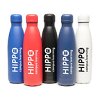 Branded 500ml Double-Walled Matte Bottle with Coloured Lid