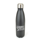 Branded 500ml Double-Walled Matt Stainless Steel Bottle in Black