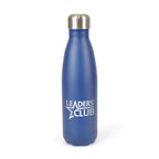 Branded 500ml Double-Walled Matt Stainless Steel Bottle in Navy Blue