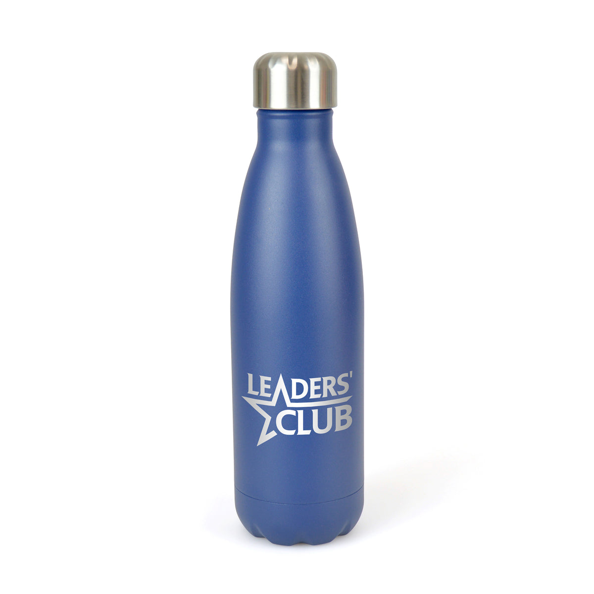 Branded 500ml Double-Walled Matt Stainless Steel Bottle in Navy Blue
