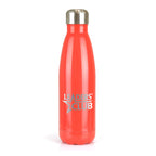 Branded 500ml Double-Walled Painted Stainless Steel Bottle in Red