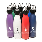Branded 500ml Double-Walled Steel Bottle with Sipper and Straw