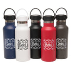 Branded 500ml Double-Walled Steel Bottle with Silicone Handle