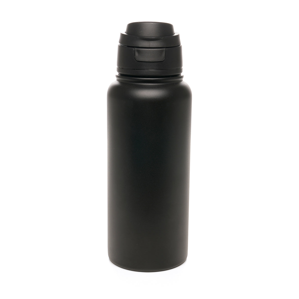 Branded 1 Litre Recycled Steel Bottle with Flip-Top Sipper
