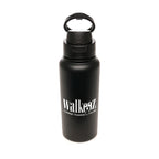 Branded 1 Litre Recycled Steel Bottle with Flip-Top Sipper in Black