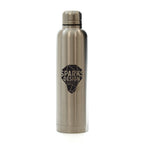 Branded 550ml Double-Walled Matt Steel Sports Bottle in Silver