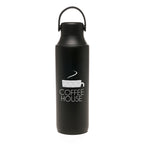 Branded 660ml Recycled Steel Bottle with Dual-Opening Lid