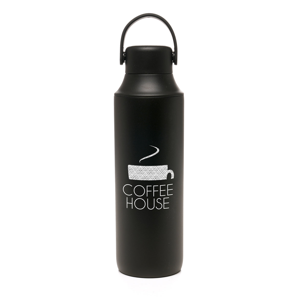 Branded 660ml Recycled Steel Bottle with Dual-Opening Lid