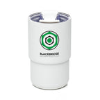 Branded 380ml Copper-lined Stainless Steel Tumbler with Straw in White