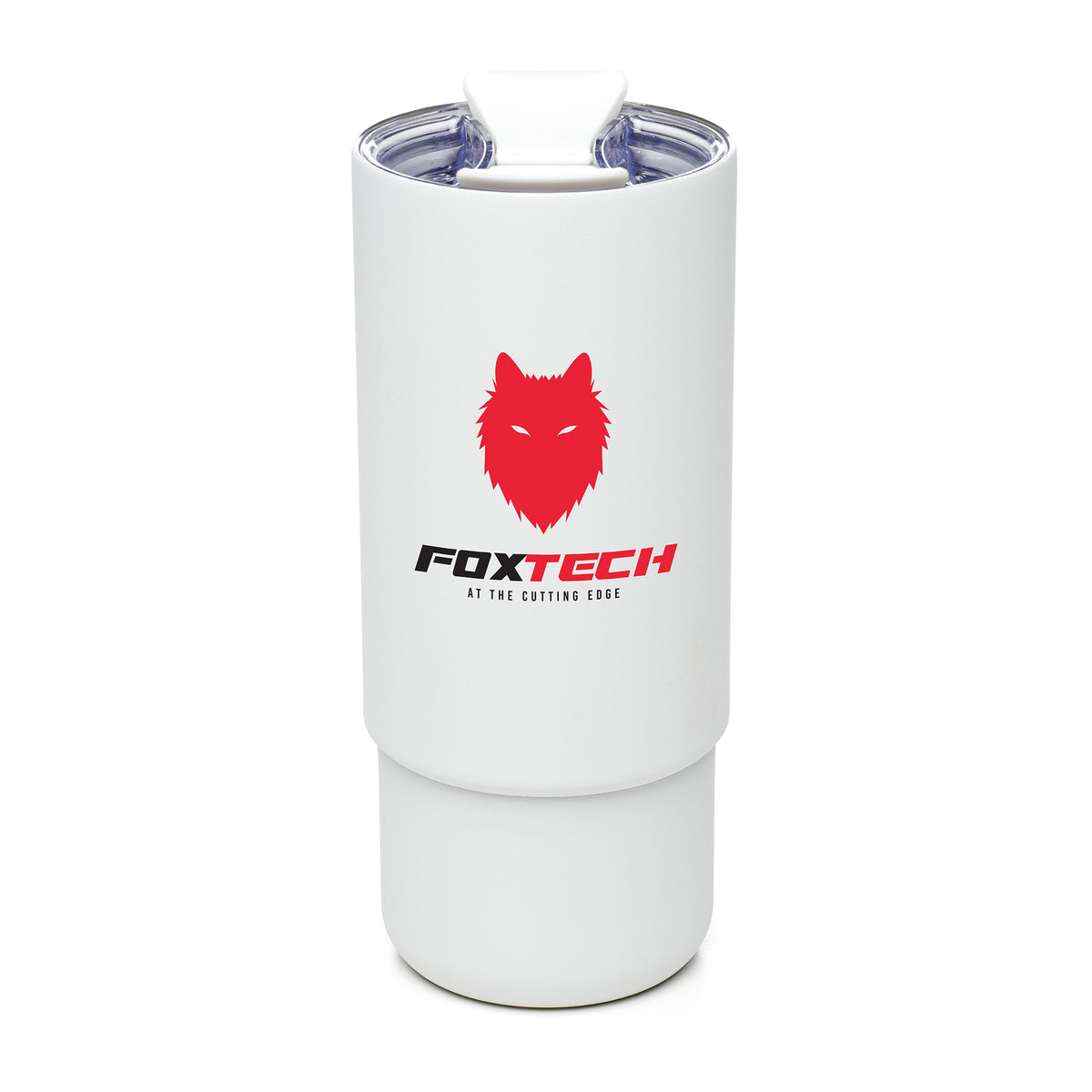 Branded 630ml Copper-lined Stainless Steel Tumbler with Straw in White