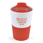 Branded 330ml Take Out Mug with Rubber Grip in Red