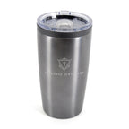 Branded 550ml Stainless Steel Tumbler with Clear Push-on Lid in Gun Metal