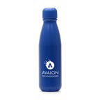 Branded 550ml Powder-Finish Aluminium Drinks Bottle in Blue